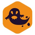 Halloween Ghost picture. Scary Ghost icon.